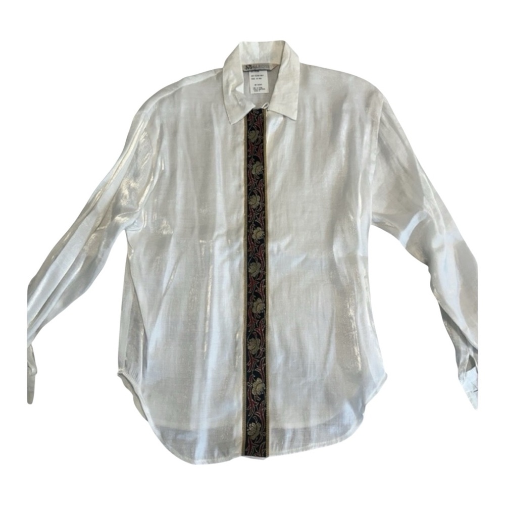 Vintage Melrose Cream‎ Shirt, Women's Size 5